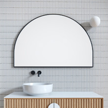 Beth Half Circle Stainless Steel Wall Mirror